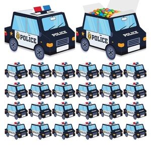 36 Pcs Police Party Decorations Police Themed Party Favors Treat Boxes Cop Theme